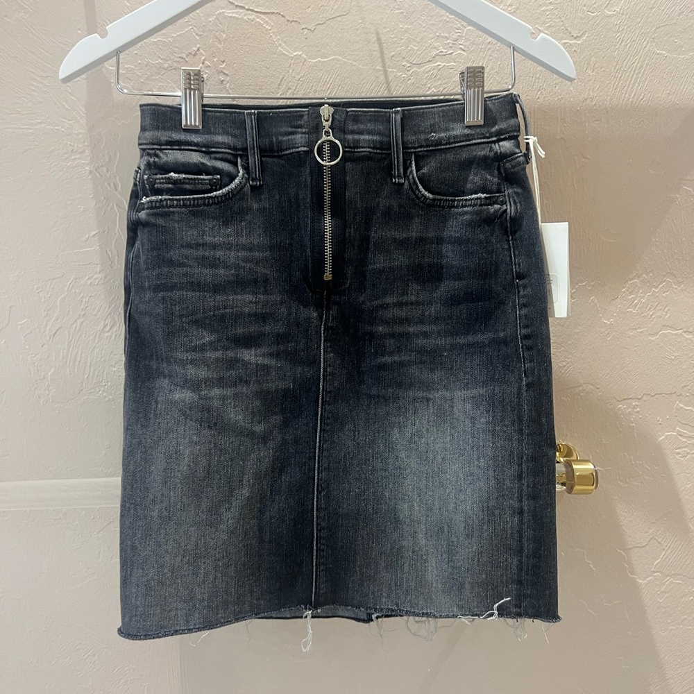 Mother Denim Skirt w Exposed Zipper